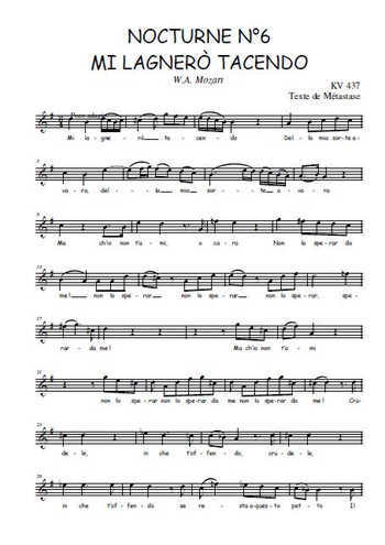 Nocturne N°6, Mi lagnerò tacendo